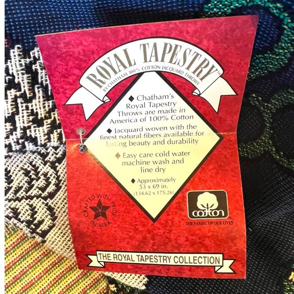 Vintage Christmas Throw "Christmas at Home" by Chatham Royal Tapestries Jacquard - Picture 11 of 13